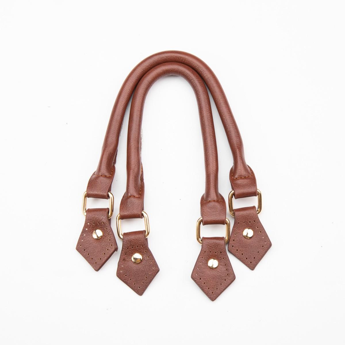 2pcs PU Leather Bag Handle Replacement Straps Suitable for Woven Tote Bags, Handbags, DIY Handmade Bag Accessories - PU Leather Shoulder Straps Compatible for Tote Bag Refurbishing, Easy Install for Handbag & Crafting, DIY Wallet Making