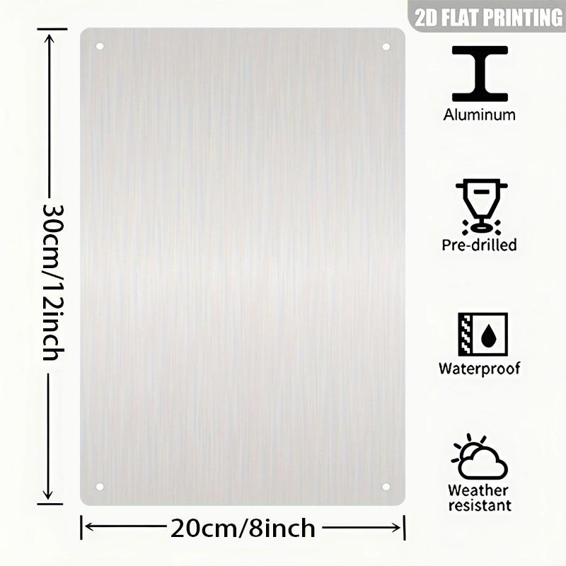 Symbolic Aluminum Wall Decor, 8x12 Inch Phoenix Metal Sign, Inspirational Print, Durable Indoor/outdoor Decoration, Humorous Gift Idea