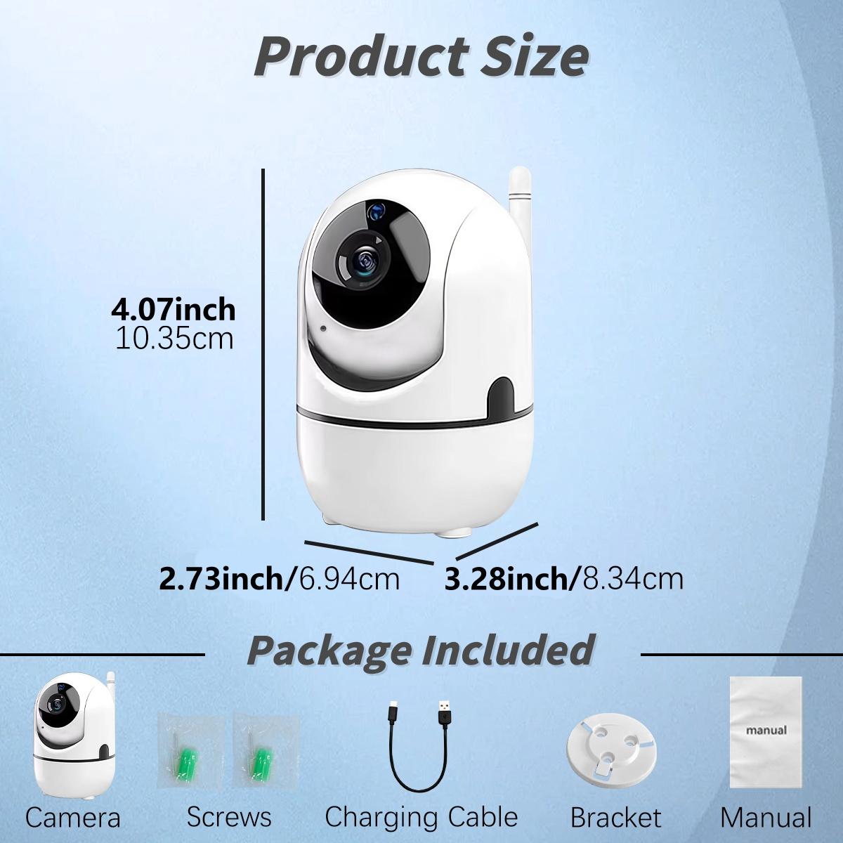 360° Rotatable Wireless Security Camera,Pan&Tlit, 2.4G WiFi Camera for Home Security, Pet Camera with Phone APP Control, Indoor Security Camera for Store/Warehouse/Factory/Home, Home Monitoring Camera