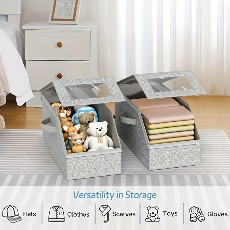 Stackable Hat Storage Boxes for Baseball Caps, Holds Up to 24 Hats, Durable Cardboard Box for Men, Classic Style, Multipurpose Storage, Wardrobe Organizer, Durable Plastic Organizers