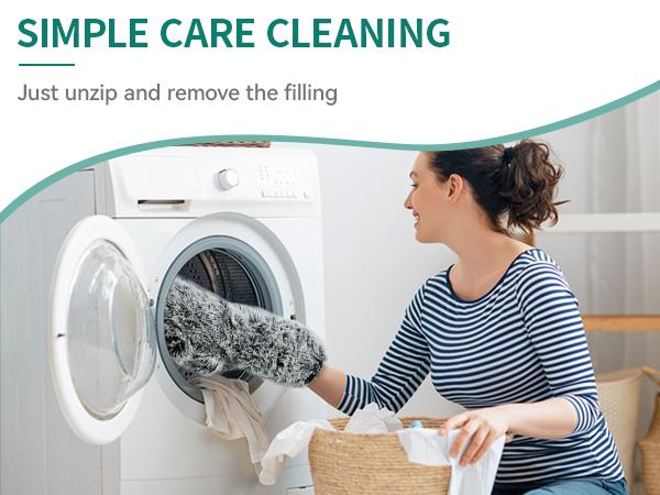 DWVO Human Dog Bed, 79"x43" Extra Large Memory Foam Dog Beds for Adults and Pets with Blanket and Pillow, Washable Fur Cover