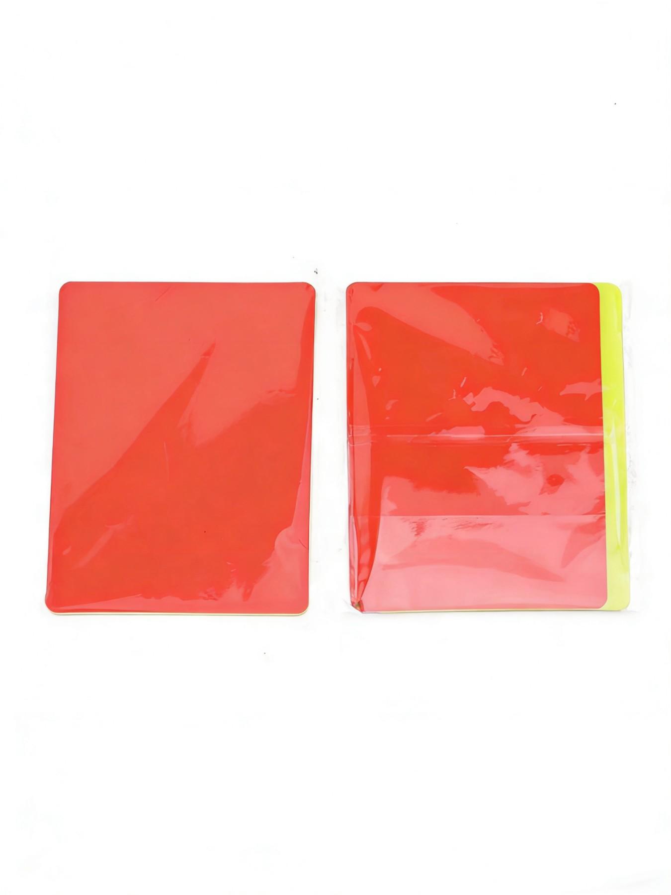 Football Referee Folding Card Set, Includes 2/4 Warning Cards, Durable Plastic Material, Ideal for Football Matches, Sports Cards