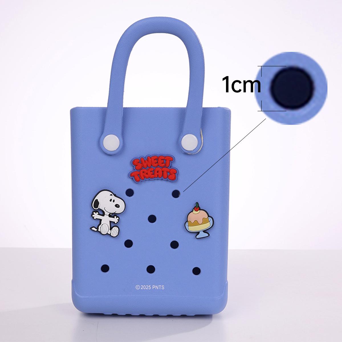 Snoopy Collection Holes Small Handheld Bag - Lightweight for Women, Cartoon Collab, Casual Outings, Easter Basket,Durable Lunch Bag for Girls with Cute Cartoon Collab Design,Hole Bags with a Hole Diameter of 1 cm Snoopy Collection Holes Small Handheld Bag - Lightweight for Women, Cartoon Collab, Casual Outings, Easter Basket,Durable Lunch Bag for Girls with Cute Cartoon Collab Design,Hole Bags with a Hole Diameter of 1 cm