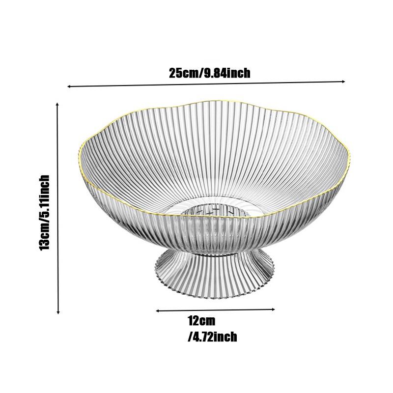 Luxurious Home Fruit Tray Pet Transparent Plastic Style Snack Plate Flower Basket Ktv Fruit Dish for Living Room Coffee Table