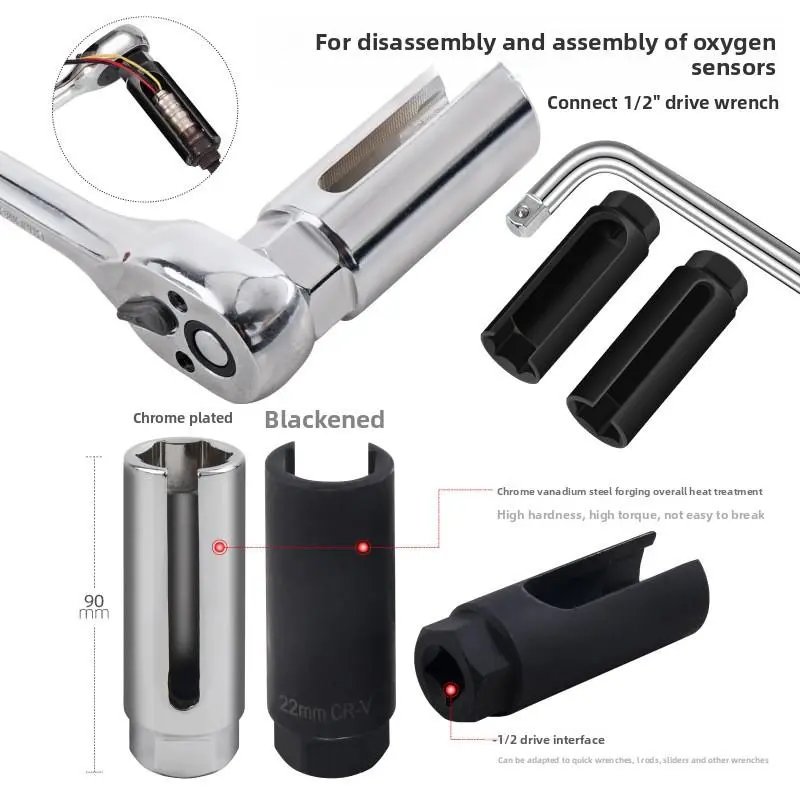 Wholesale oxygen sensor disassembly and assembly tools, automobile special sleeve 22mm open sleeve wrench repair tools Daquan