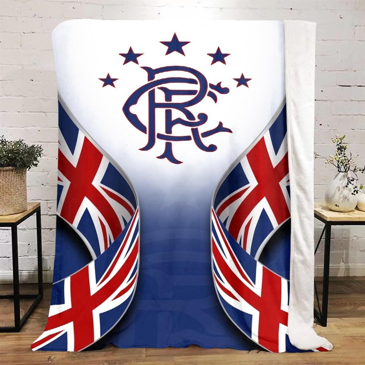 Union Jack Rangers printed cute cartoon plush blanket suitable for all seasons, soft and comfortable sofa mattress, office outdoor blanket, camping travel home blanket, Black Friday Christmas holiday gift C898