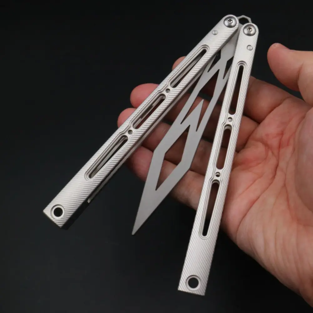 Metallic 7075 Aluminum Butterfly Trainer (3.88 oz) - Safe Training Pro Practice Tool, Fidget for Adults, Novelty Toys/Fidget Toys, Stress Relief Flipping Skill Booster for All Skill Levels, 18+ Years