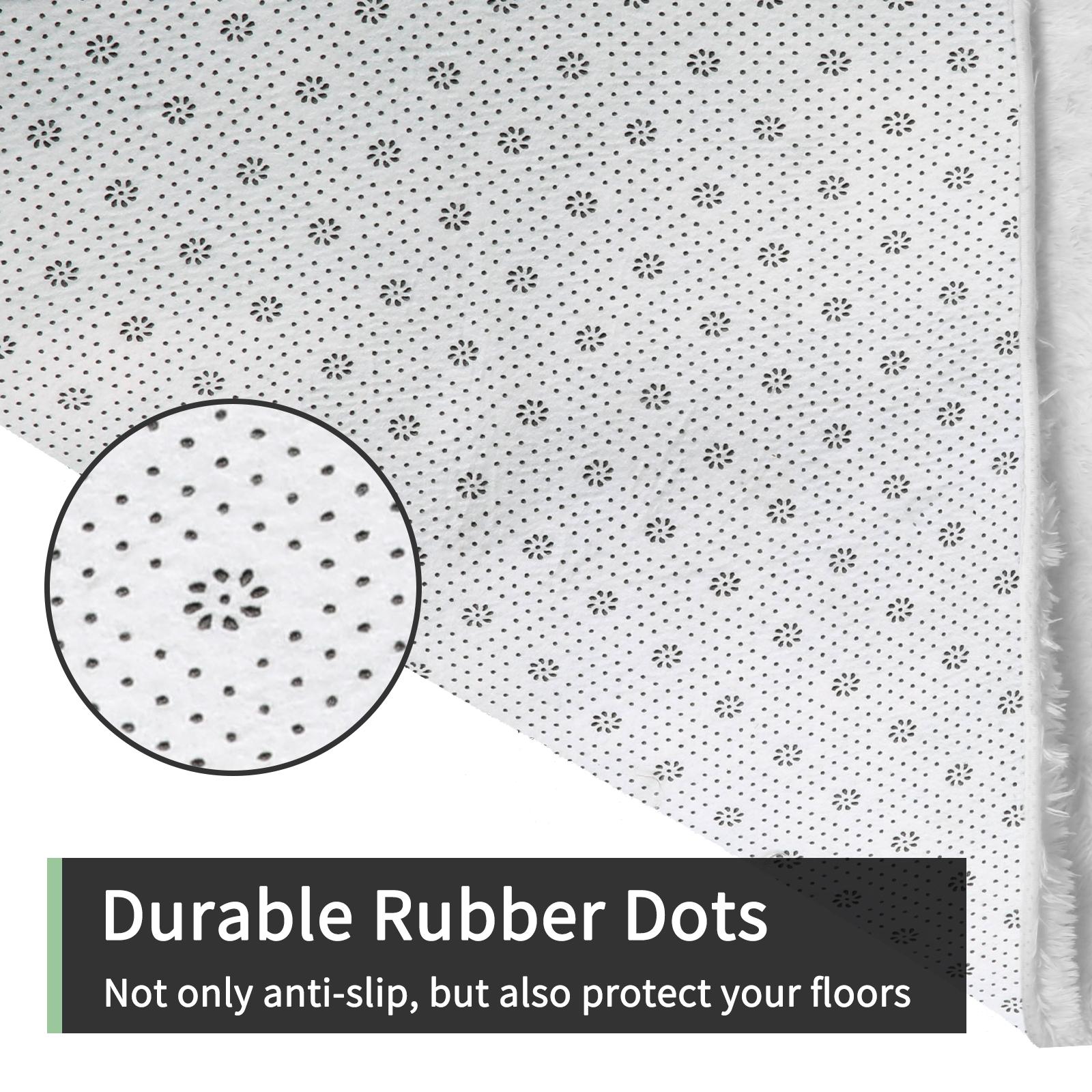 FAMVAL Large Size Plush Rugs Big Fluffy Area Rug Non-slip Soft Shaggy Carpet Mats for Livingroom Bedroom Nursery Home Decor White Christmas gifts