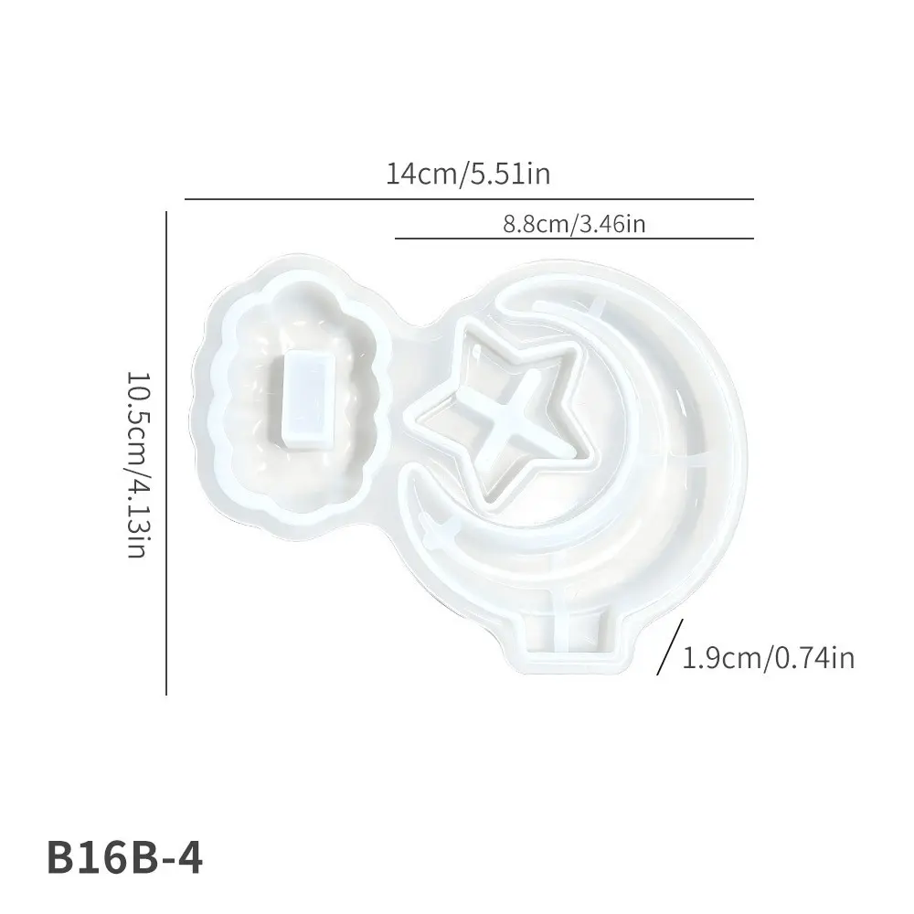 Heart Frame Ornament Silicone Mold, Star Moon Wing DIY Crystal Resin Craft Mold, Art Toy Silicone Candle Mold, Handmade Decoration Tool, Soap Molds, Candle Molds For Candle Making