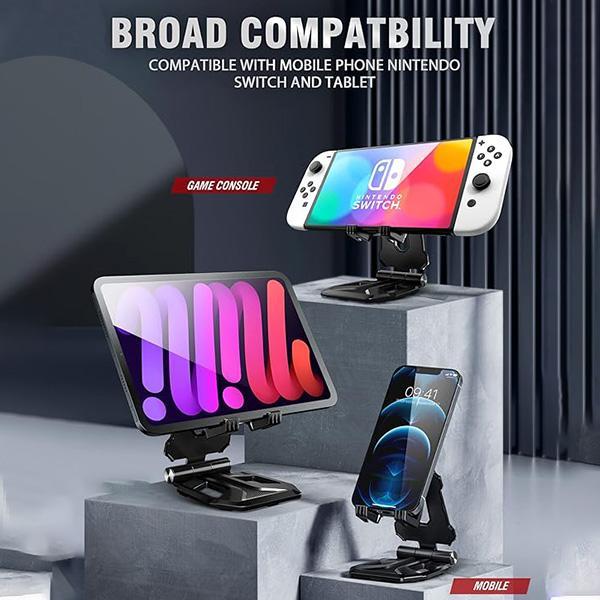 Heavy Duty Phone Stand for Desk Folds Flat Fits In Pocket