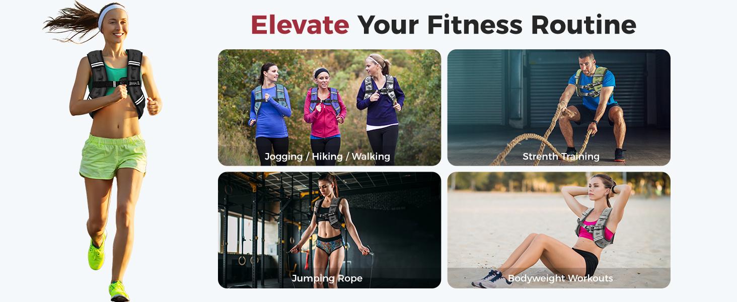 【SpringStatements】BAGAIL Weighted Vest, 5lbs/8lbs/10lbs/12lbs/15lbs/20lbs/25lbs/30lbs Weight Vest with Detachable Phone Pouch, Rucking Vest for Women, Men, Walking, Training, Running