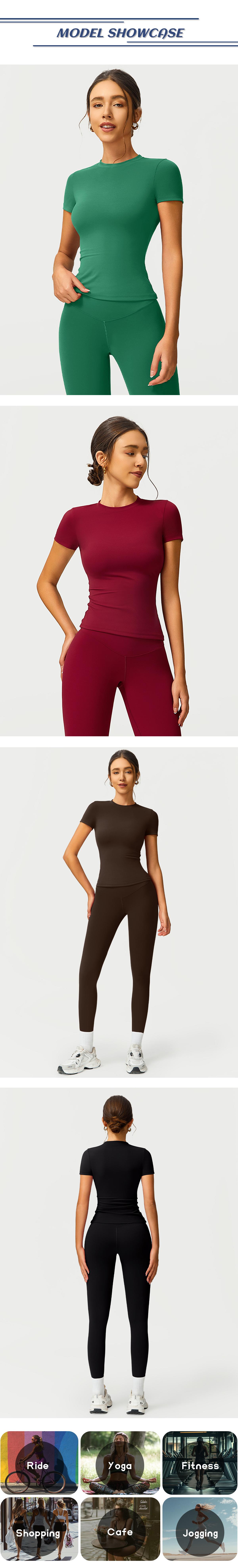TIMEOFF Women's 2-Piece Sets Gym Workout Set - Sporty Round Neck Quick-Dry Snug Compression Cherry Print Tee, High Waisted Athletic Leggings with Extended Hemline, Breathable Sportswear for Yoga, Gym, Workout Sets For Women