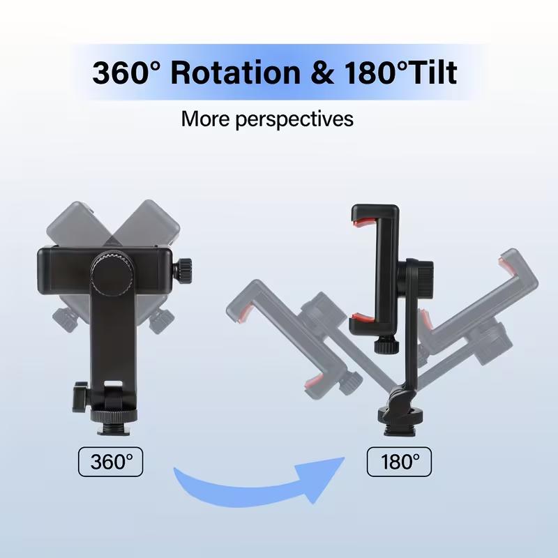 Phone holder with Cold Shoe Mount, Camera Hot Shoe UniversalCell Adapter Support Free AdjustmentJoints,Phone Tripod Mount for iphone17 Pro/MAX,for Samsung Galaxy and Other Phones Accessories Smartphone(Android Cellphone)#Easter Day