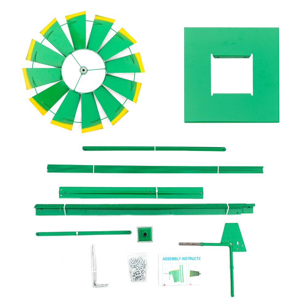 8FT Backyard Windmill | Durable Weather Resistant Four-Legged Tower | Perfect for Lawn and Garden Decor