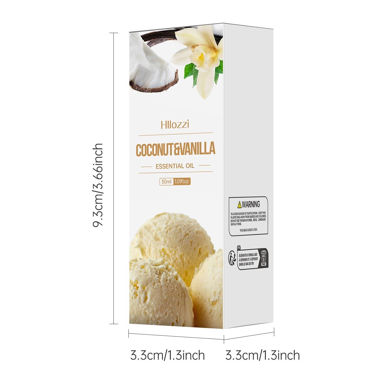 1pc 30ML Coconut & Vanilla Essential Oil, Scented Oil, Aromatherapy Oil, Diffuser Refill Liquid for Home, Living Room, Bedroom, Bathroom, Air Freshener, Stress Relief Gift