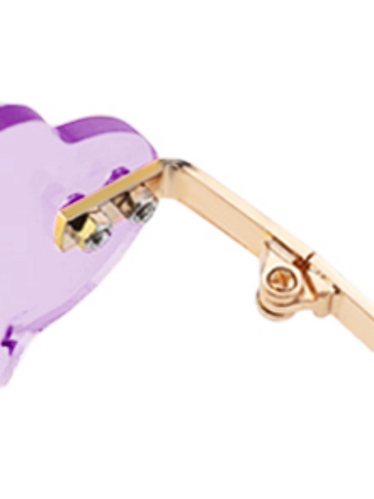 FEISEDY Retro Dripping Cloud Shaped Tassel Sunglasses Rimless Women Funny Party Disco Eyewear B2834