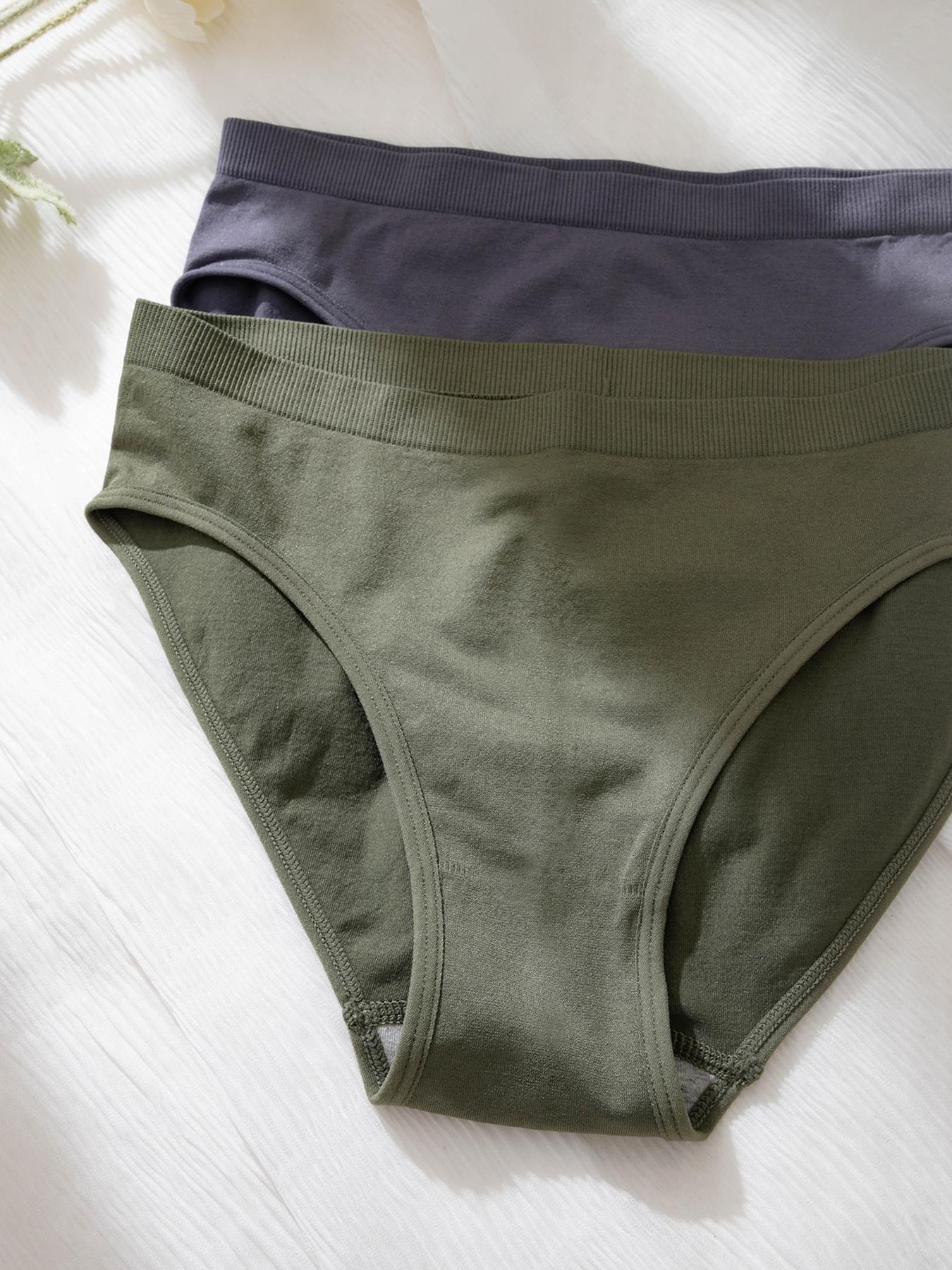 Women's Solid Color Brief, Elegant Soft Comfy Breathable Panty for Daily Wear, Underwear for All Seasons, Womenswear, Casual Comfy Panty, Soft Comfy Panties, Seamless Panties, Minimalist Soft Panties, Soft Breathable Knicker, Seamless Panties Set