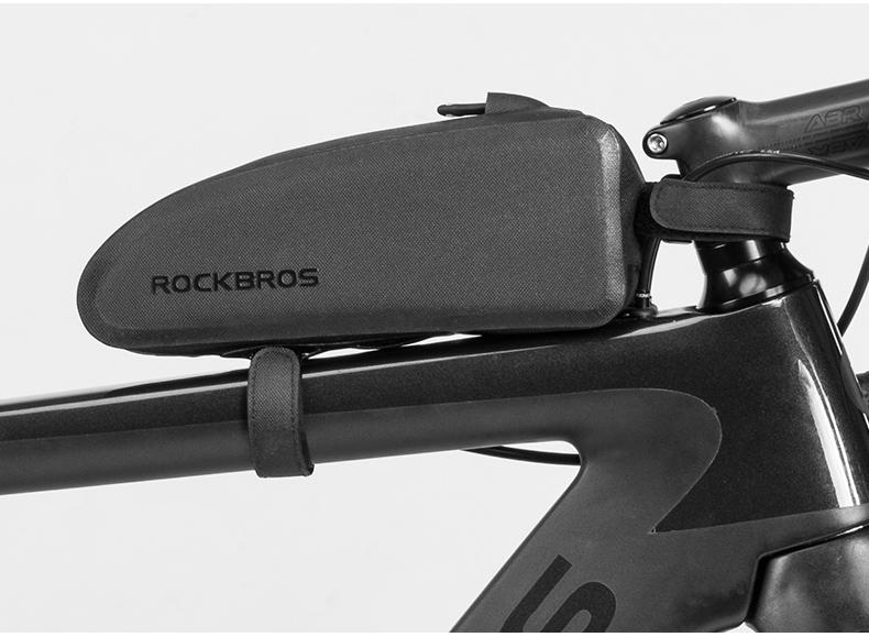 ROCKBROS Bike Top Tube Bag Bicycle Front Frame Bag Waterproof Bike Pouch Pack Bike Phone Bag Cycling Accessories Pouch for Mountain Road Bike Large