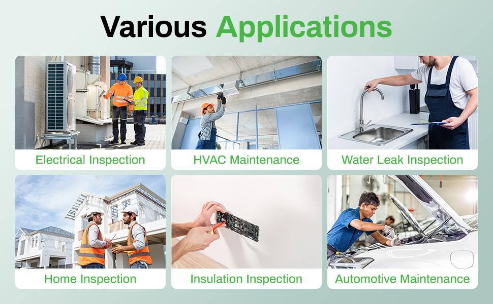 Handheld Thermal Camera AMPBANK H128, 240 x 240 TISR Resolution, 15h Battery Life Thermal Imaging Camera, 25 Hz Infrared Camera with Temperature Alarm