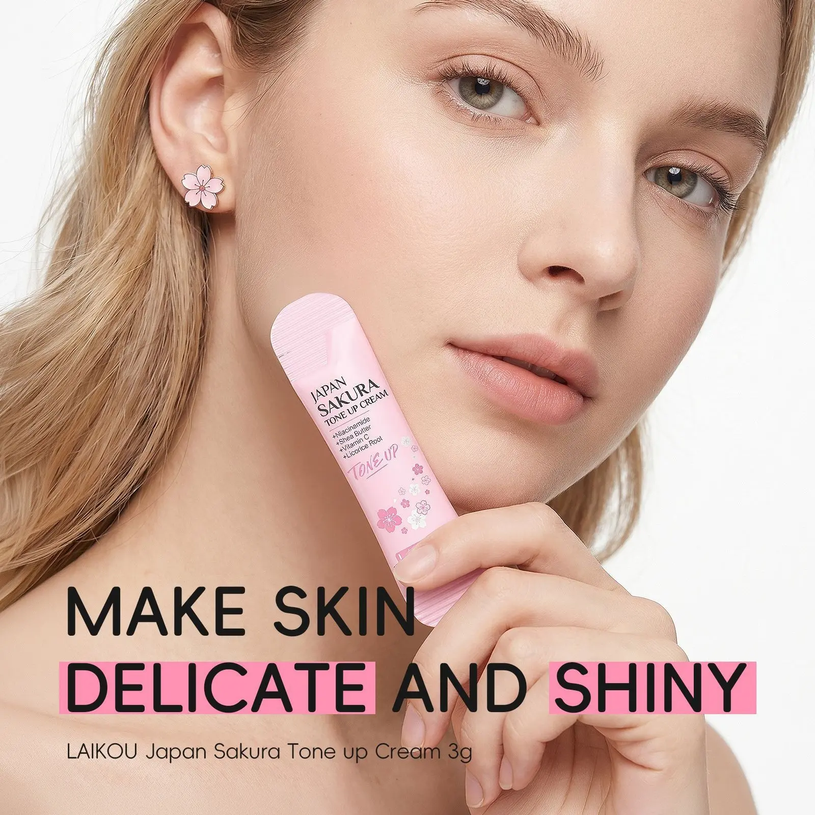Cherry Blossom Natural Foundation Primer 3g, Brightening Even Skin Tone, Moisturizing Makeup Prep Lotion, Hydrating Face Cream Ultra-light cream melts into skin, offering a natural sheer finish without a cakey feel. Moiturizes deeply while smoothing out u