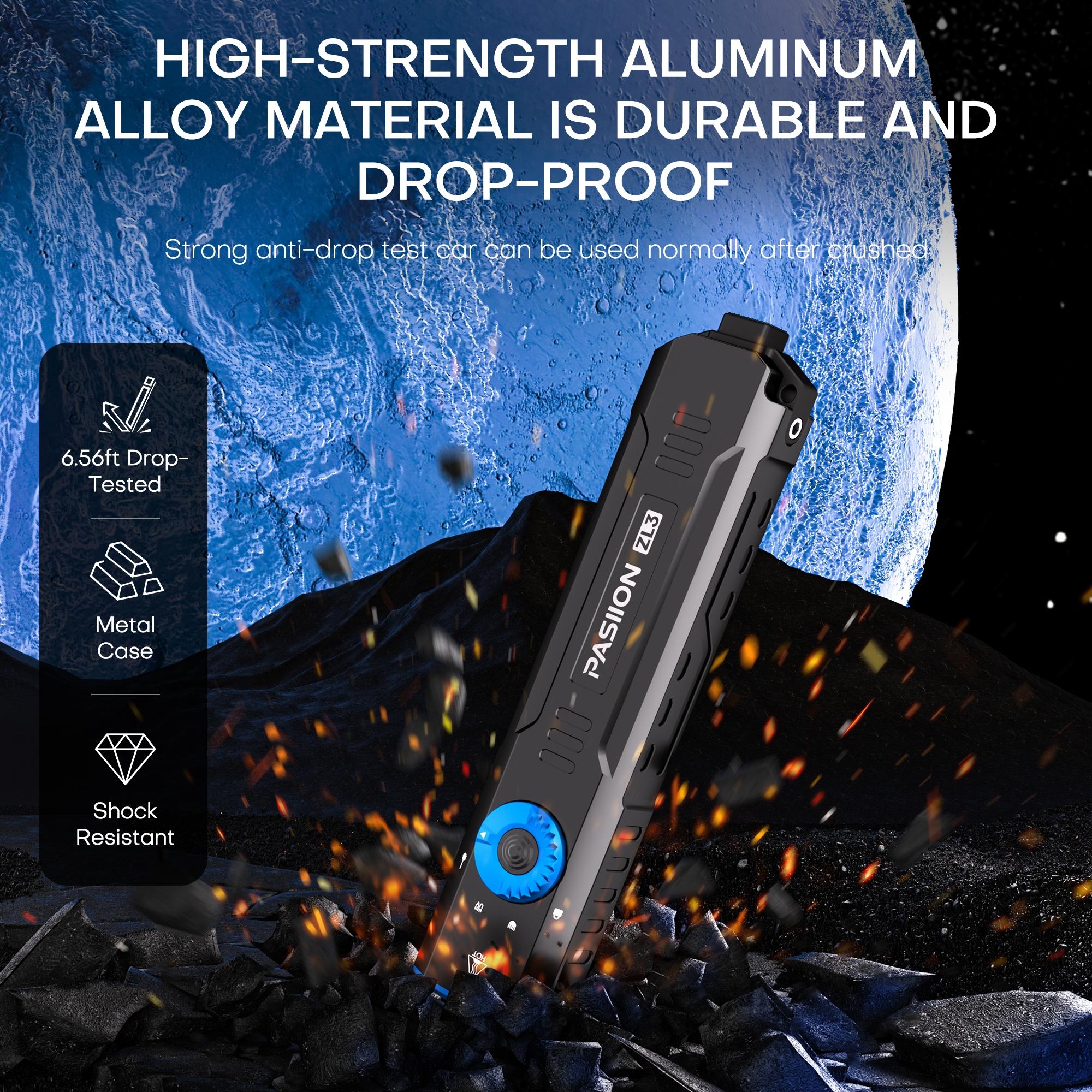 1500 Lumens Rechargeable Edc Flat Panel with Green Laser, UV and LED Combo, Magnet Led Flashlight, Portable Pocket Light, Outdoor Emergency Torch