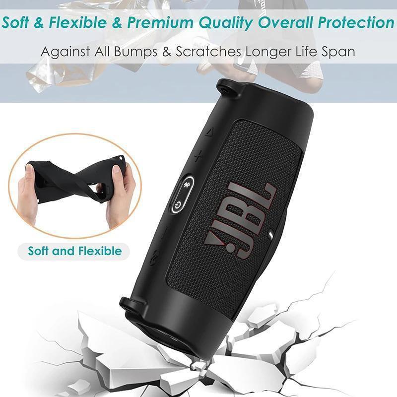 For JBL Charge 6 Waterproof Portable Bluetooth Speaker Silicone Case,Soft Protective Sleeve Cover with Shoulder Strap for JBL Charge 6 Speaker，This product comes with a protective case and a speaker.  VanLife Outdoor speaker