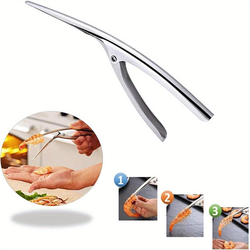 New Stainless Steel Shrimp Peeler, Professional Shell Removal Tool, High-Quality Seafood Cleaner, Creative Kitchen Tweezers, Durable Kitchen Equipment