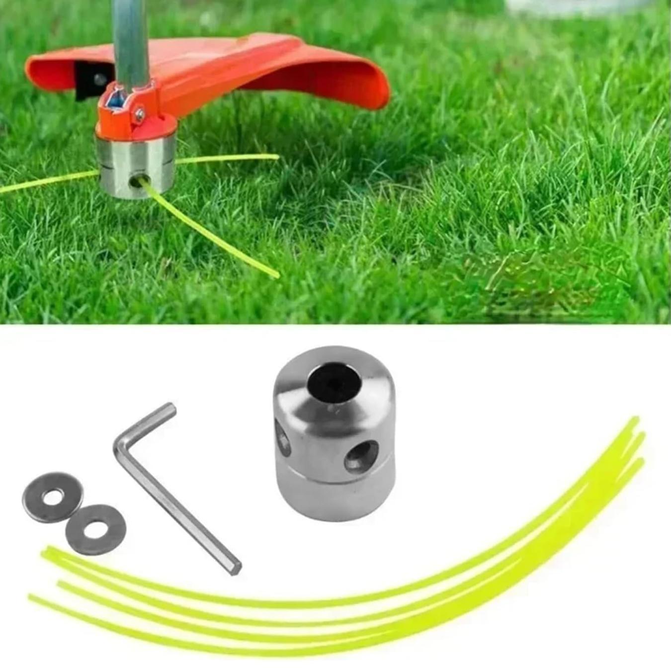 Trimmer Headss Grass, Universal Aluminium Weed Eater Heads with Four Lines, for most lawn mowers, practical and compact, with low vibration and good wear,Weed Eater Heads Trimmer Heads Replacement for Grass Cutter Accessories,Grass Brush Cutter Accessory