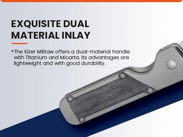 Kizer Militaw S35VN Titanium & Micarta Ki3634A1 Kizer Militaw S35VN Titanium & Micarta Ki3634A1