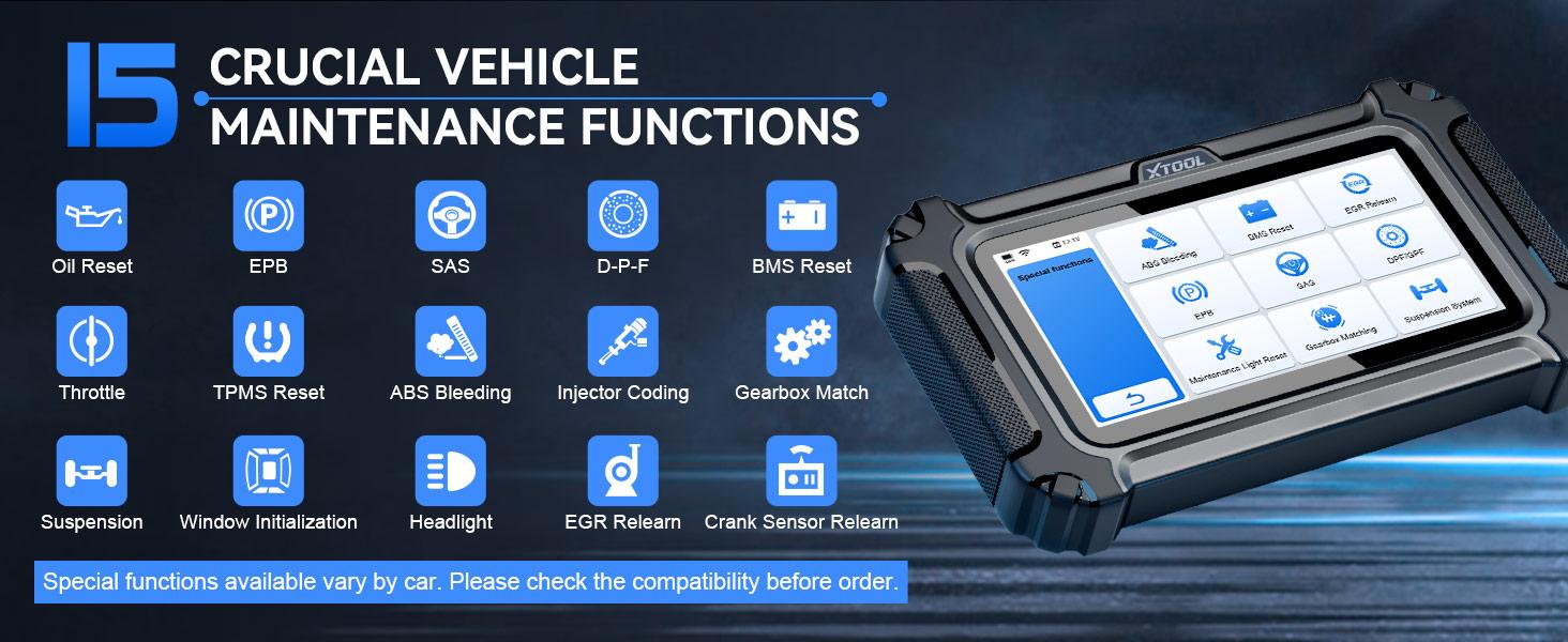 [Summervibes] XTOOL D6 OBD2 Scanner Car Diagnostic Scan Tool for All System with Lifetime Free Updates, 15 Resets, Throttle Body Relearn, ABS Bleed, FCA AutoAuth & CAN FD Vehicle Automotive
