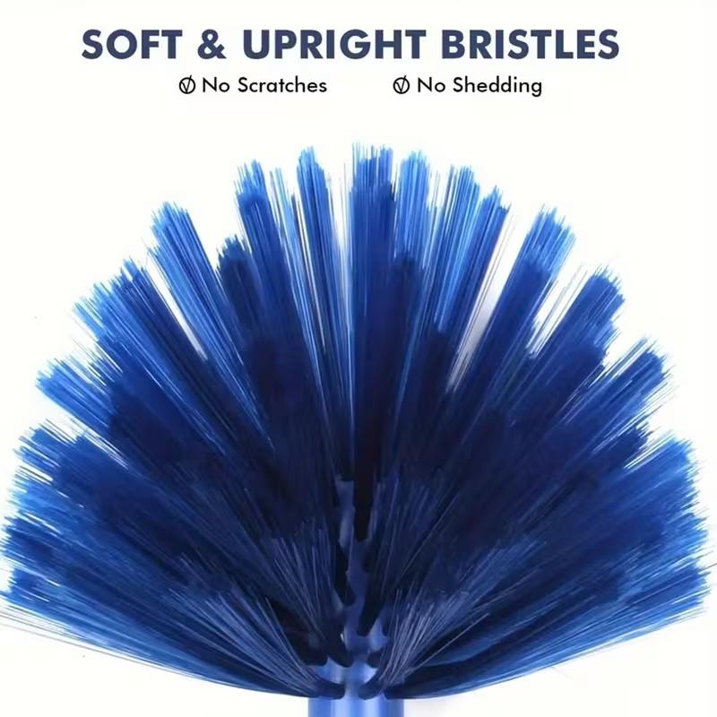 111.42 Inch Extendable Microfiber Artificial Duster with Bendable & Retractable Pole Handle - Heavy-Duty Washable Duster Brush for High Ceiling Fans, Blinds, Furniture, Kitchen, Bathroom, Living Room, Bedroom, Duster For Ceiling Fan, Furniture Cleaning