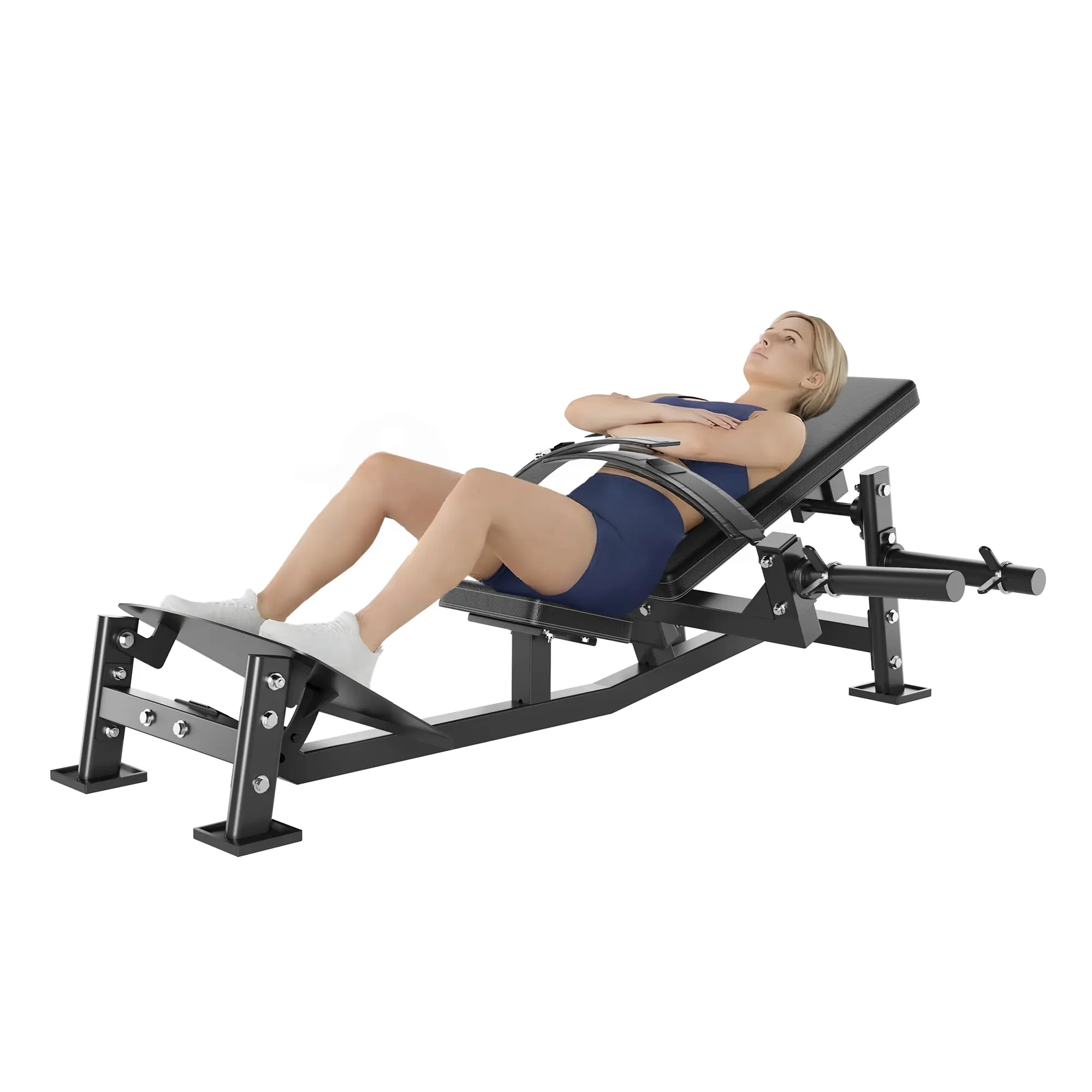 Garvee Heavy-Duty Hip Thrust Machine – 900LB Capacity, Adjustable Footboard & Triple-Lock Straps for Glute Bridge Training, Home Gym Strength Equipment for Butt & Hip Development, Strength Training, Gym Equipment, Glute Trainer, Home Fitness, Butt Workout