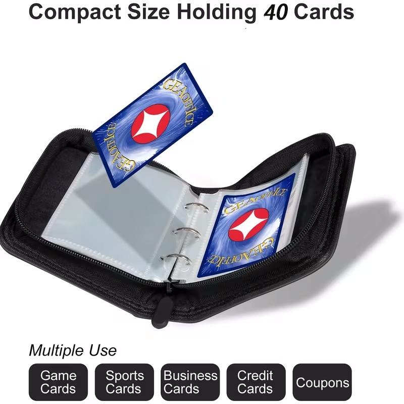 Mini Card Binder One Pocket for 40 Cards, Super Lightweight Tcg Mtg Sports Game Card Album, Gift for Boys and Girls - TikTok Shop Mini Card Binder One Pocket for 40 Cards, Super Lightweight Tcg Mtg Sports Game Card Album, Gift for Boys and Girls - TikTok Shop