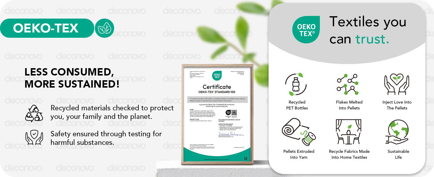 Deconovo Kitchen Mat 0.47/0.59" Thick Anti-Fatigue, Cushioned Waterproof Non-Slip - Durable Standing Desk/Office Mat, Easy Clean Comfort