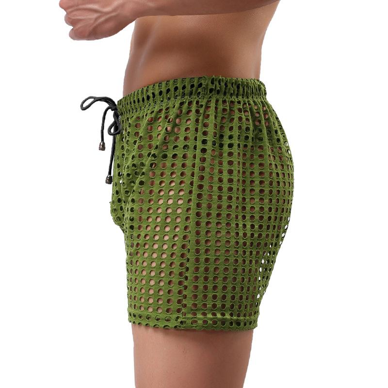 Mens Hollow Mesh Shorts Loose Fit See Through Mid Length Boxer Style Breathable Sexy Elastic Drawstring Shorts Low Waist Lightweight Soft Fabric Summer Loungewear Streetwear Trendy Nightwear Stylish Comfortable for All Seasons SpringStatements Mens Hollow Mesh Shorts Loose Fit See Through Mid Length Boxer Style Breathable Sexy Elastic Drawstring Shorts Low Waist Lightweight Soft Fabric Summer Loungewear Streetwear Trendy Nightwear Stylish Comfortable for All Seasons SpringStatements