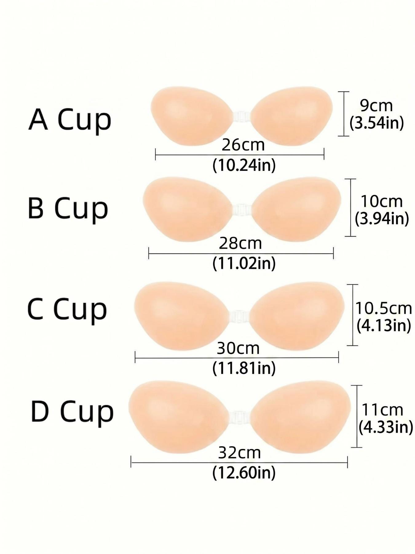 Women's Strapless Backless Adhesive Bra, Reusable Self Stick Lift Shape Bra Cups with Front Clasp, Seamless Invisible Push Up Bra for Wedding Dresses, Tops, Gowns and Special Outfits