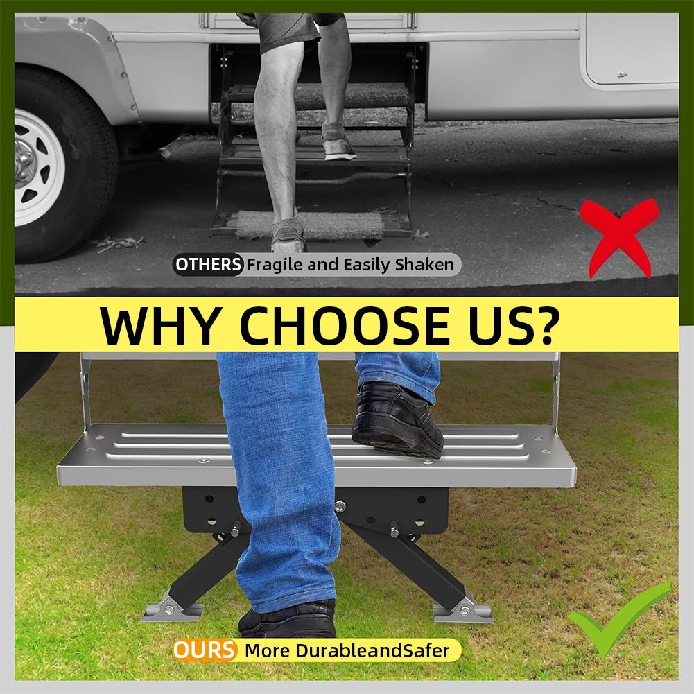RV Folding Step Board Bracket Adjustable RV Folding Foot Stabilizer Height Ranges From 2.8in To 11.3in Foldable Ground Support Jacks for RV Travel Trailers Motorhomes RV Folding Step Board Bracket Adjustable RV Folding Foot Stabilizer Height Ranges From 2.8in To 11.3in Foldable Ground Support Jacks for RV Travel Trailers Motorhomes