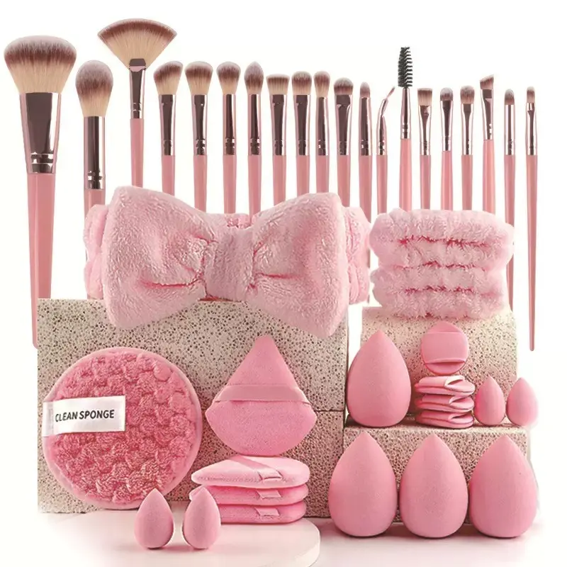 Makeup Tool Set, 20/33/34/40 Pieces, Travel-Friendly, Includes Eyeshadow Brush, Powder Brush, Perfect Gift for Holidays and Birthdays, Makeup Tool Kit
