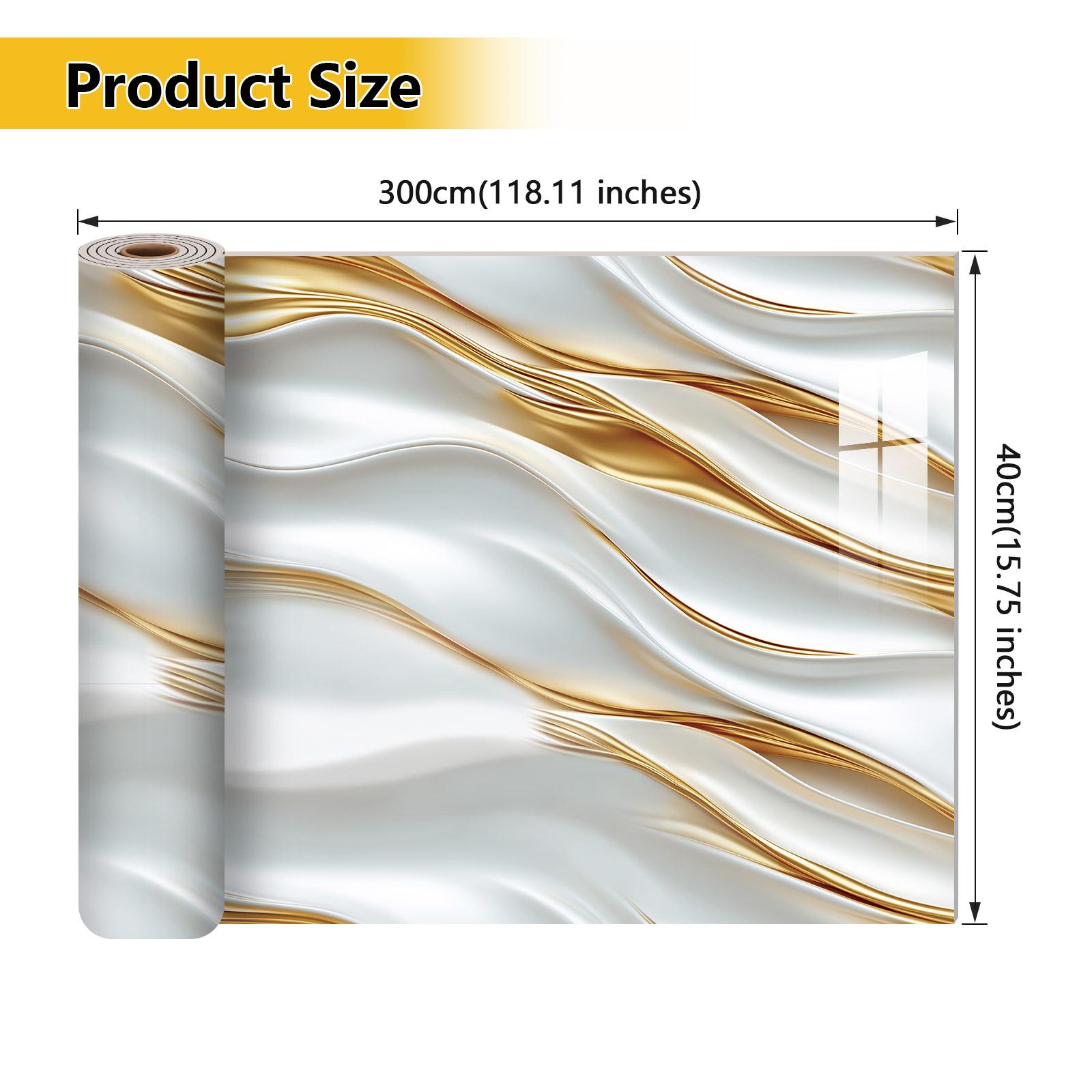 Thick Self-Adhesive Tile Look Wall Stickers, Waterproof Moistureproof Moldproof, DIY Decor for Kitchen Bedroom Living Room Bathroom, Waterproof Marble Stickers