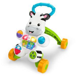 Fisher-Price Baby Push Toy Learn with Me Zebra Walker Musical Learning Activity with Lights Fine Motor Play for Infants Ages 6+ Months Amazon Exclusive