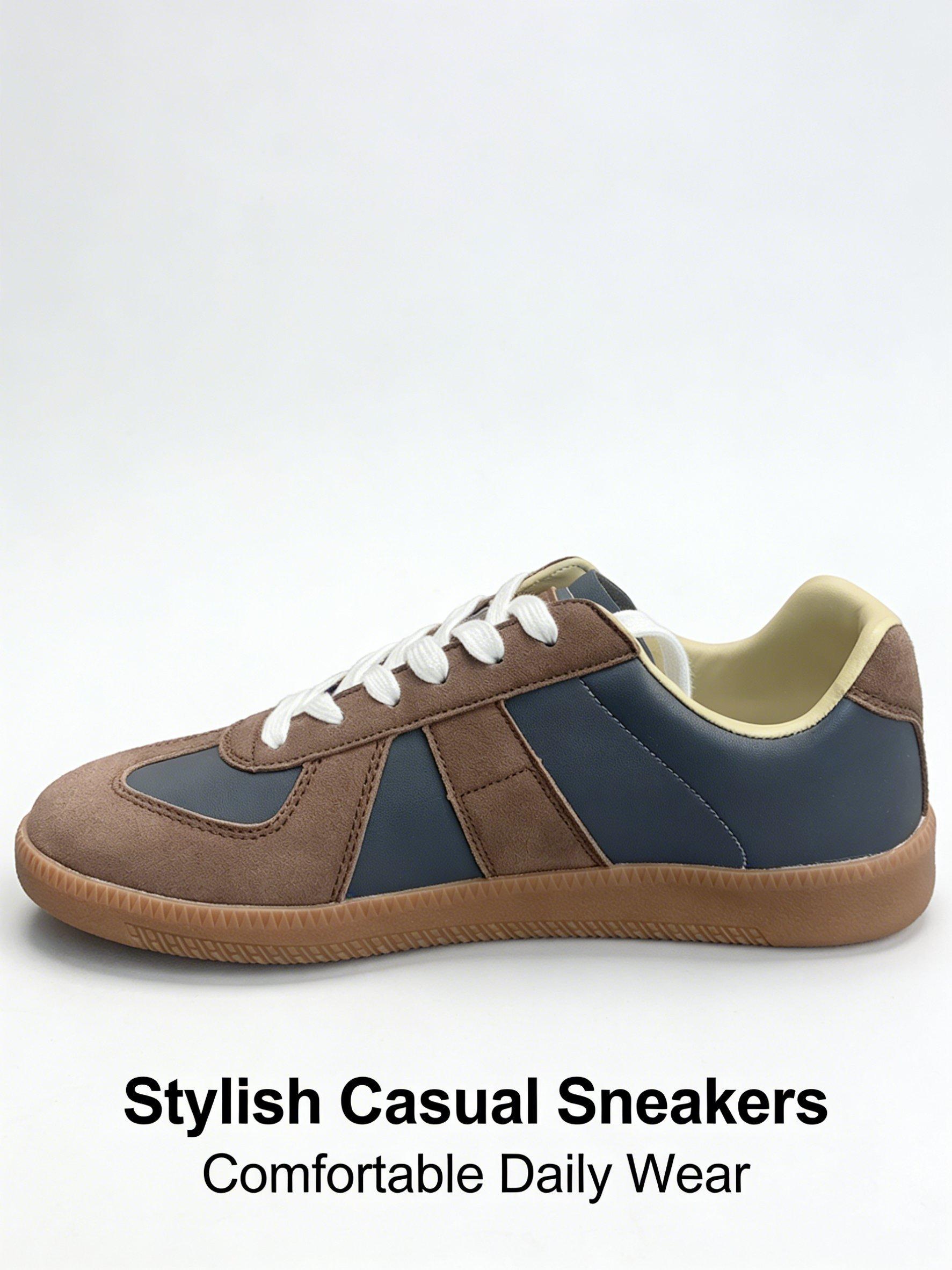 Unisex Retro German Trainer Sneakers Comfortable Lace Up Casual Athletic Shoes for Daily Wear Running Fitness