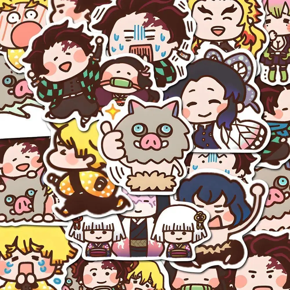 80PCS Cute Cartoon Demon Slayer Anime Stickers Kamado Nezuko Decals DIY Phone Laptop Luggage Cool Sticker for Kid Toy Gift Popular stickers 2026 Hot selling toys
