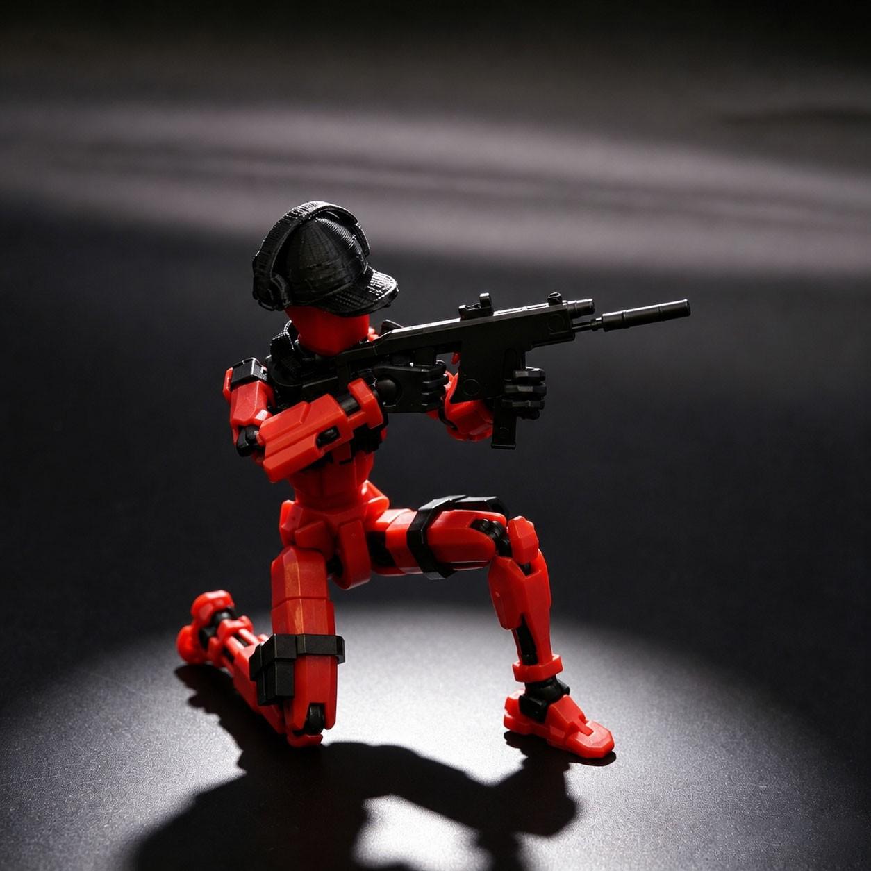 Dummy 13 Action Figure Set, 3D Printed Military Swat Soldier Model, Flexible Tactical Robot Doll, Poseable Collectible Figurines Toy Gift for Boys and Teens