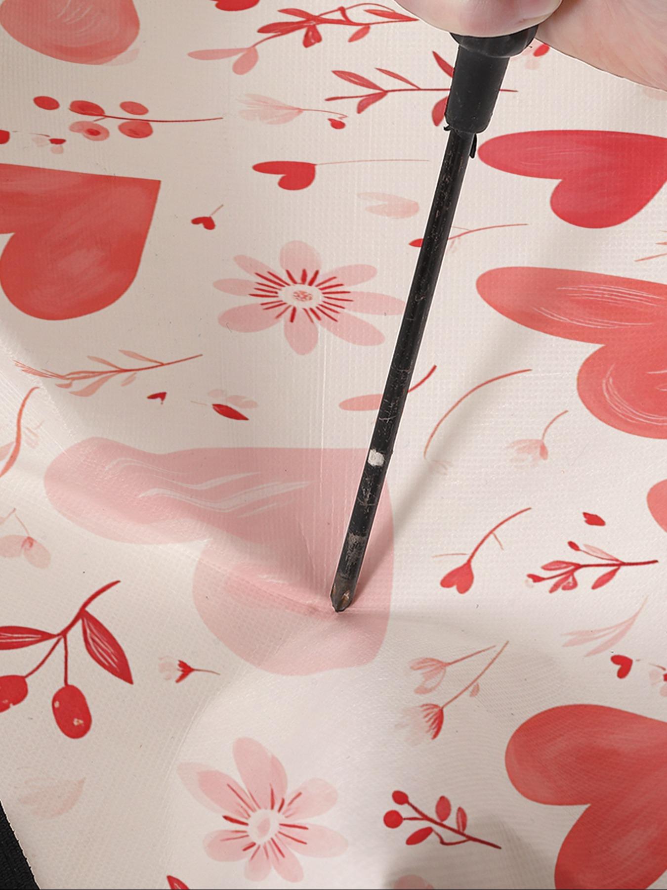 Heart Pattern Laundry Basket with Handle, Durable Foldable Storage Bin, Large Capacity for Home Use, Toy Organizer, Valentine's Day Gift