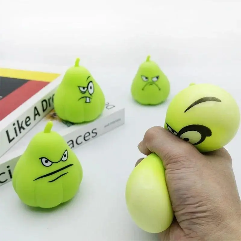 New Stress Relieving Squishy Japanese Melon Ball Creative Fidget Toy for Kids Adults Pinch Music Release Sound Fun Gift Soft Cut