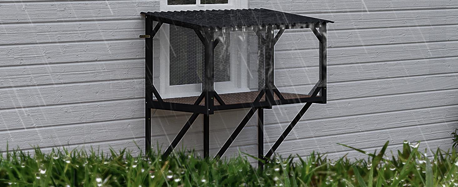 LEMBERI Cat Window Box, 43.3" Catio Outdoor Cat Enclosure for Sunbathing, Napping & Overlooking, Sturdy Window Perch for Large Indoor Cats - All Weather Use, Nature Friendly Design LEMBERI Cat Window Box, 43.3" Catio Outdoor Cat Enclosure for Sunbathing, Napping & Overlooking, Sturdy Window Perch for Large Indoor Cats - All Weather Use, Nature Friendly Design