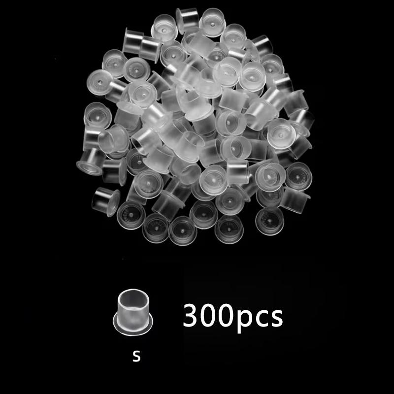300pcs Tattoo Ink Cups S/M/L Disposable Tattoo Cups, Clear Holder Container Tattoo Cups，Tattoo Studio Additions, Tattoo Equipment for Ink Products, Made of ABS