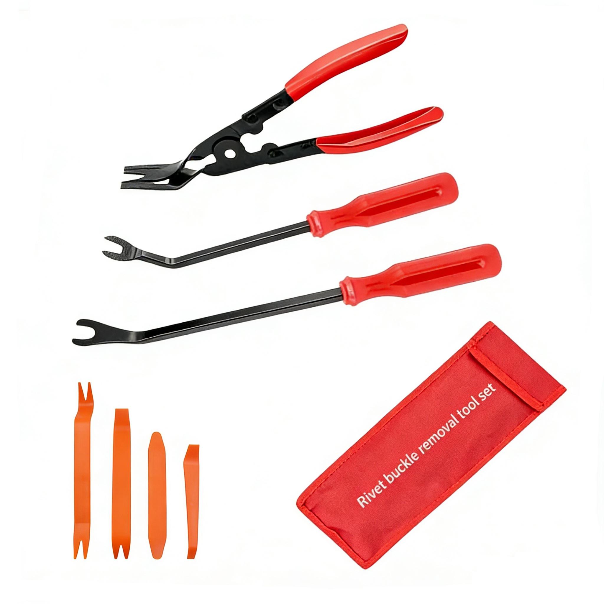 Upgrade Car Interior Trim Removal Tool Kit - Multi-Purpose Dashboard, Console & Door Panel Pry Tools with Non-Slip Grip & Scratch-Proof Design for Auto Repair & Modification