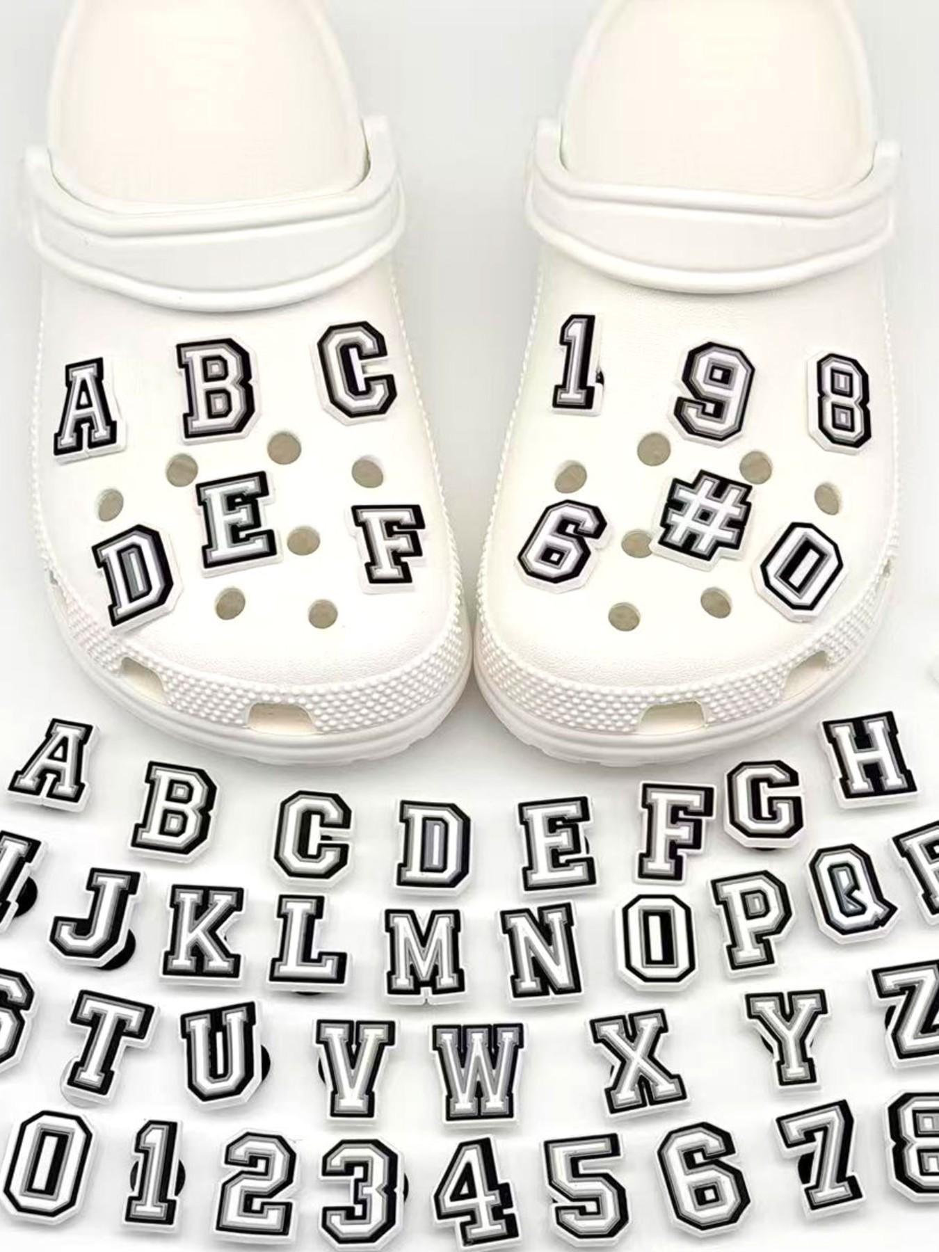 Initials Letter Shaped Shoe Charm, 1 Count Cute Shoes Accessories for Clog, Slippers, DIY Shoes Decorations for Festivals, Parties, and Birthdays