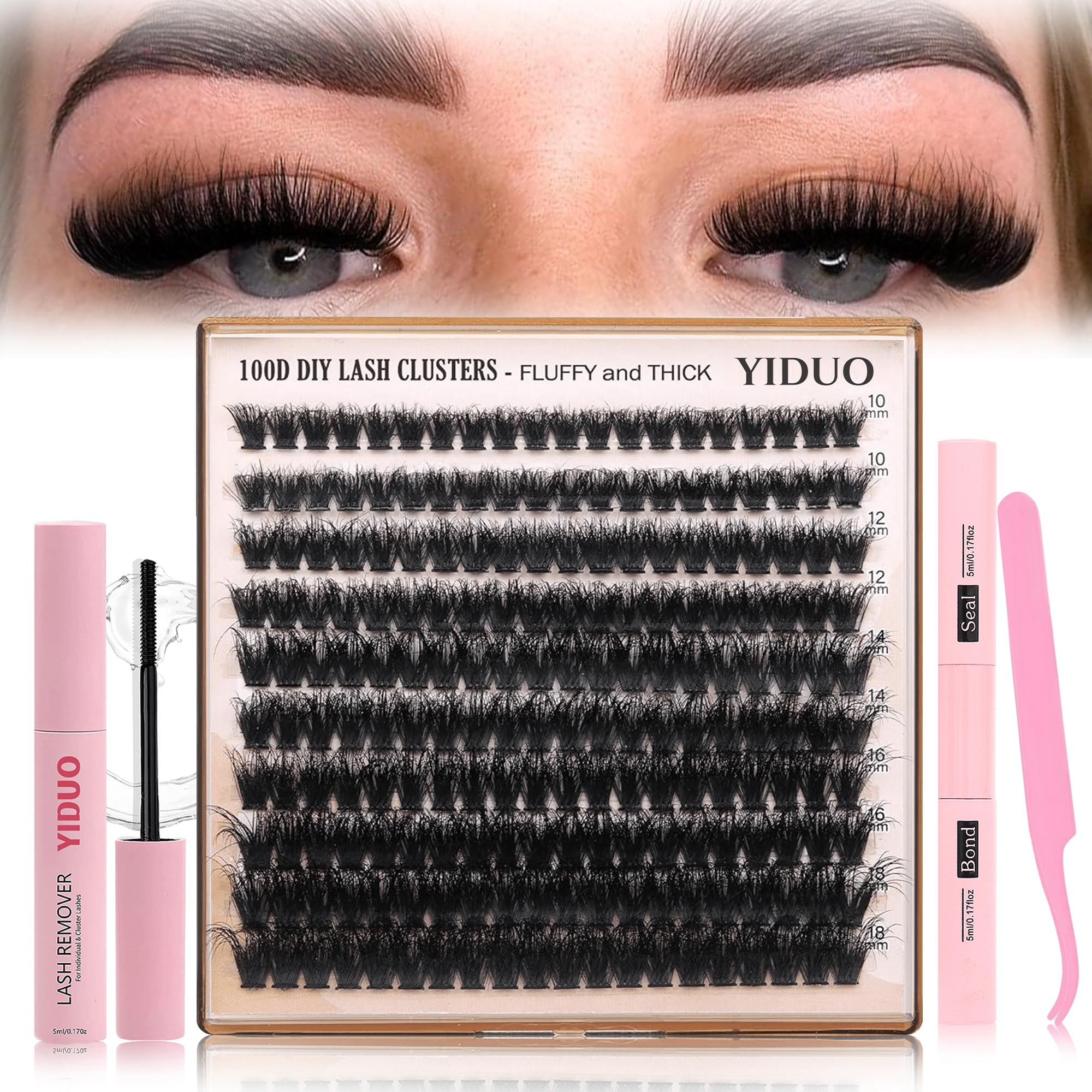 Volume Thick Lash Clusters, Fluffy Lash Clusters, 200pcs/box 10-18mm Mixed Length D Cur Lash Clusters, Wispy Individual Eyelash Extensions Clusters, DIY Volume Lash for Beginners